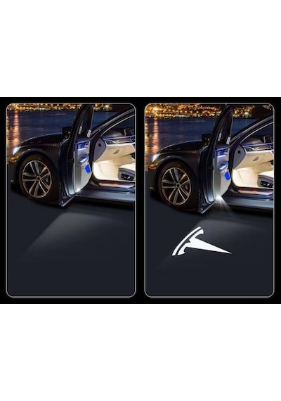 Tesla Model 3 Kapı Altı Hayalet Logo