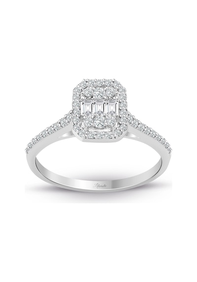 0.34 Ct. Modern Tasarım Baget Kare Tektaş Yüzük