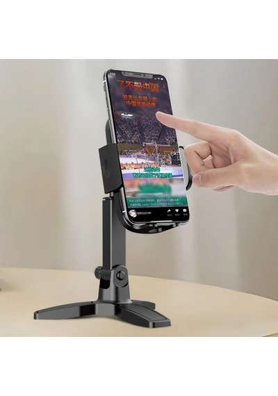 Ers Masaüstü Telefon Standı 360 Derece Dönebilen Başlıklı Ayaklı Telefon Tripodu