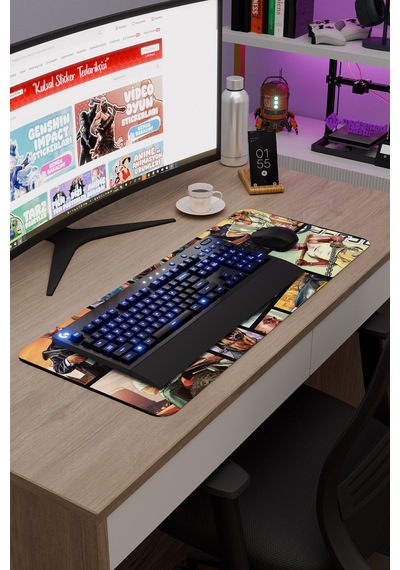 Gta 5 Kaymaz Dikişli Kauçuk Oyuncu Mousepad V2 - 70x30 Xl Gaming Mouse Pad Fare Altlığı