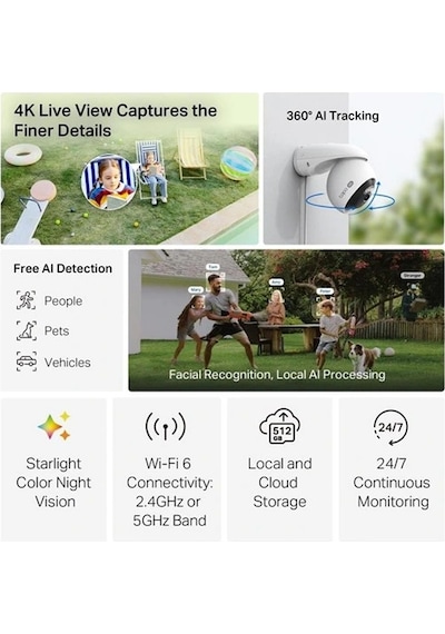 Tp-lınk 8mp Tapo C560ws Kablosuz Ip Kamera Pan-tılt