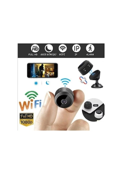 1080p Wifi Mini Gizli Kamera Siyah