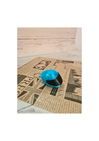 Kask Vizörlü Anahtarlık Turkuaz