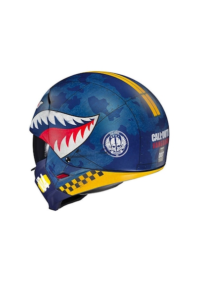 Hjc İ20 Kask Vanguard Call Of Duty MC2SF Açık Motosiklet Kaskı Beyaz - Kırmızı - Mavi