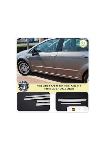 Fiat Linea Krom Yan Kapı Çıtası 4 Parça 2007-2018 Arası