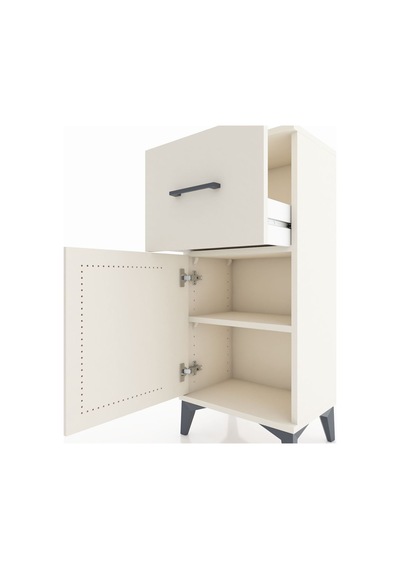 Arges Komodin Tek Raflı Tek Çekmeceli Tek Kapaklı 44x30x96 Aytaşı-aytaşı Aytası