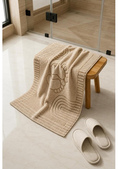 Esila Serisi Camel Renk Ayak Havlusu 50 X 70 Premium Yumuşak Dokulu %100 Organik Pamuk Camel - 891743445 Camel