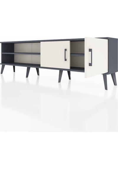 Arges Tv Ünitesi 2 Raflı 2 Kapaklı 176x30x51 Antrasit-aytaşı/antrasit Aytası/antrasıt Arges Tv Ünitesi 2 Raflı 2 Kapaklı 176x30x51 Antrasit-aytaşı/antrasit Aytası/antrasıt