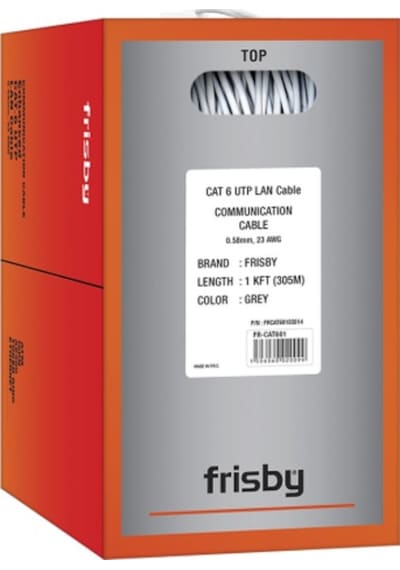 Frısby Fr-cat601 305m Utp 23awg Utp Kablo Grı