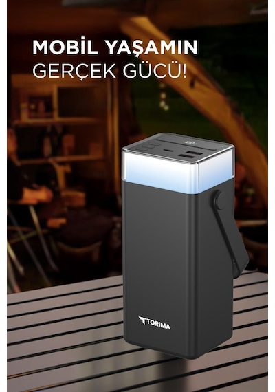 Torima TRM-1041 40000 mAh Hızlı Şarj RGB Led Işıklı Powerbank Siyah