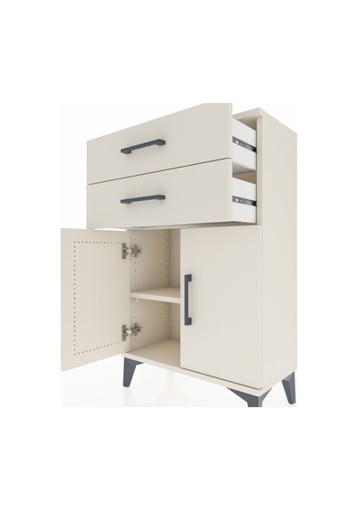 Arges Komodin Tek Raflı 2 Çekmeceli 2 Kapaklı 60x30x96 Aytaşı-aytaşı Çok Renkli Arges Komodin Tek Raflı 2 Çekmeceli 2 Kapaklı 60x30x96 Aytaşı-aytaşı Çok Renkli