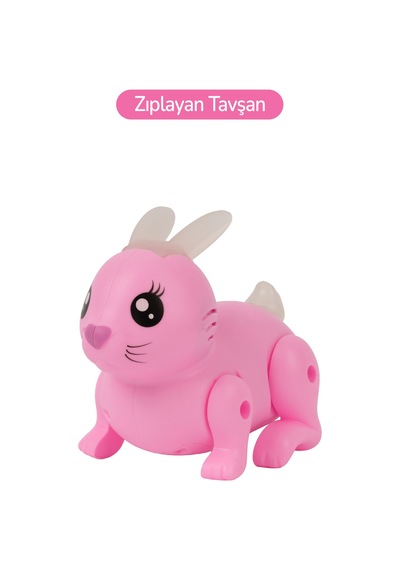 Müzikli Ve Işıklı Hareketli Zıp Zıp Tavşan Pembe Lzh-99777-1