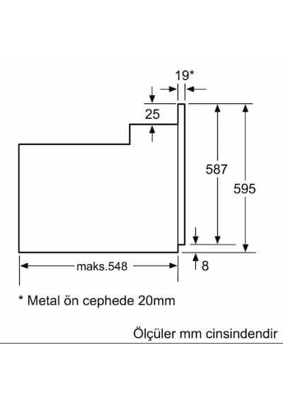 Bosch Serie 2 HBF011BV1T 71 LT Ankastre Fırın
