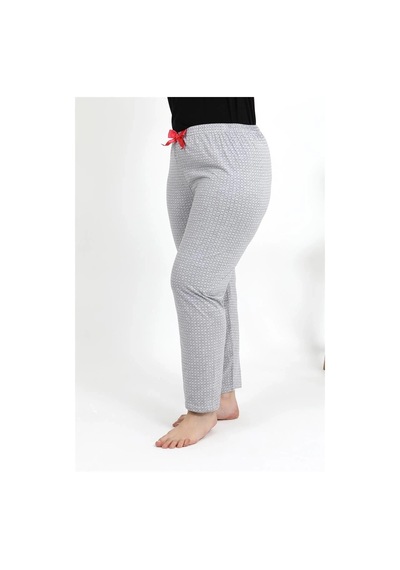 Mtm My The Mall Kadın Pamuklu Büyük Beden Alt Pijama Gri Gri