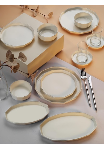 Aryıldız Ar248928 Sc Amber Platin Kahvaltı Takımı 32 Parça Gümüş