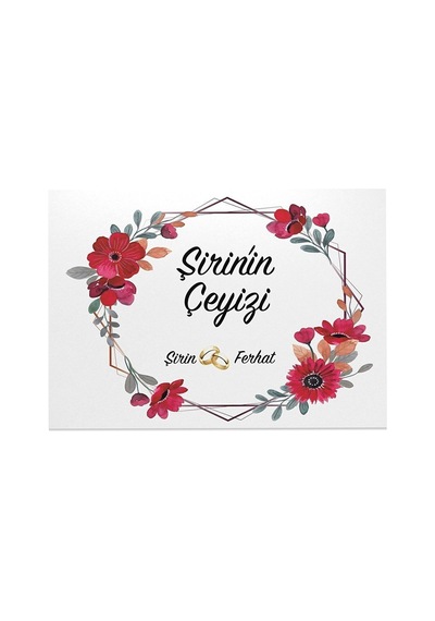 Gelin Çeyiz Koli Etiketi 10 Adet A4 Ebat Baskılı Sticker Diğer