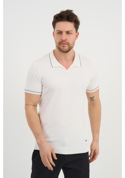 Alexander Gardi Alexandergardı Resort Yaka Triko T-shirt Beyaz