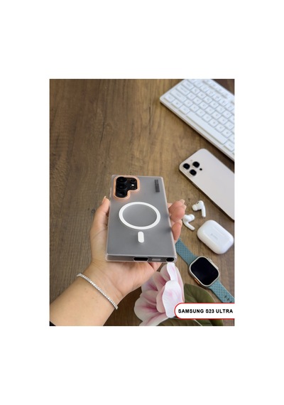 Samsung Galaxy S23 Ultra Uyumlu Mat Sert Klein Kılıf Gri
