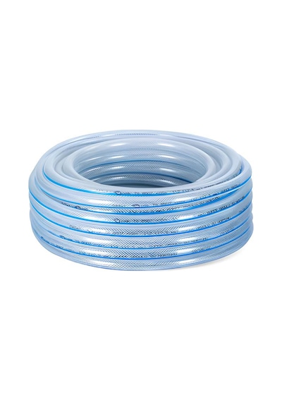 Örgülü Şeffaf Bahçe Hortumu 25 Metre Dayanıklı 3 Katlı Sağlam Çeşme Su Sulama Yıkama Hortum 12.5 Mm 1/2"