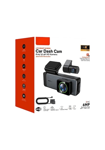 Blic Blm-70 4k Hd 4+2 Mp Araç İçi Ön Ve Arka Kamera Dashcam