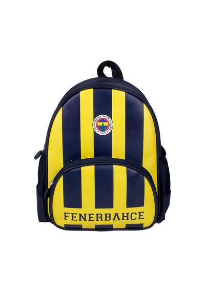 Lisanslı Sarı Lacivert Orijinal Suni Deri Anaokulu Çantası Çok Renkli