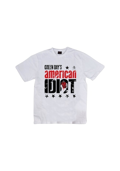 Green Day Baskılı Unisex %100 Pamuk Beyaz T-shirt Beyaz