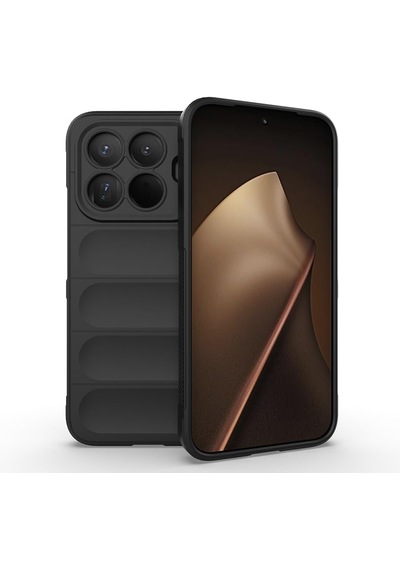 Xiaomi 15t Pro Kılıf Kamera Korumalı Leke Tutmaz Tasarımlı Darbe Emici Yumuşak Pürüzsüz Silikon Kapak Siyah