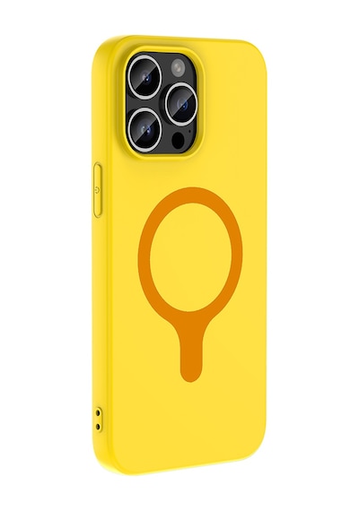 iPhone Uyumlu 14 Pro Max Kılıf M-safe Şarj Özellikli Klfs Aris Silikon Kapak - Sarı