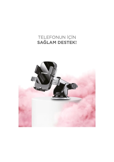 Telefon Tutucu 2si1 Arada Vakumlu Ev Ofis Araç İçi Oto Aksesuarları Jx065 Siyah Siyah