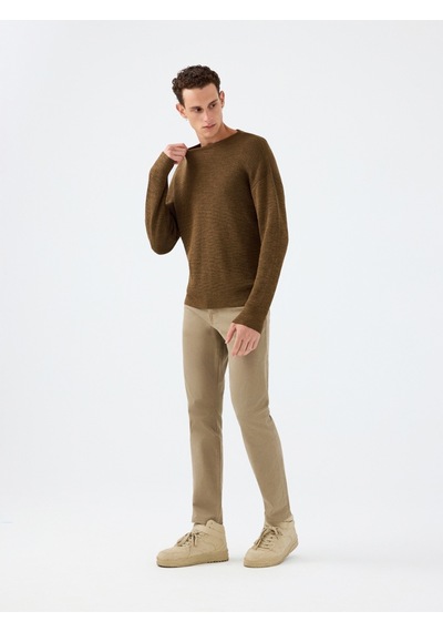 Regular Fit Erkek Kazak Camel