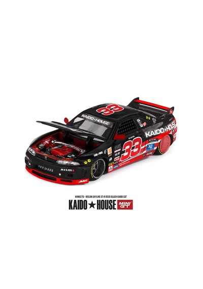 Mini Gt Kaido House Nissan Skyline Gt-r R33 Black Kaido Cat 276 1/64