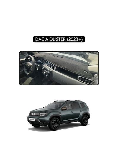 Dacıa Duster 2023+torpido Koruma Halısı Siyah Kenar