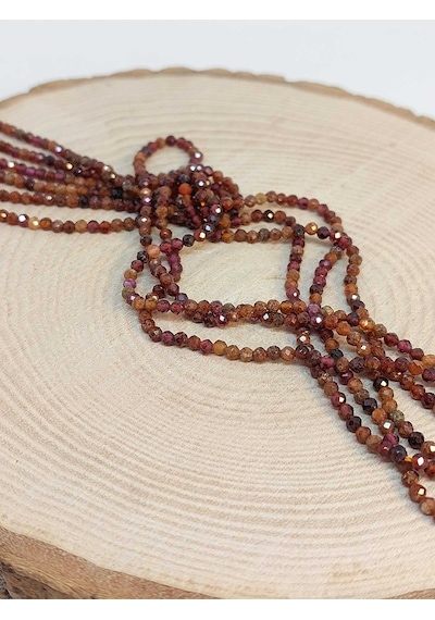 Yasam Tohumu Lal Garnet Granat Taşı Dizi 2 MM 41260 Altın