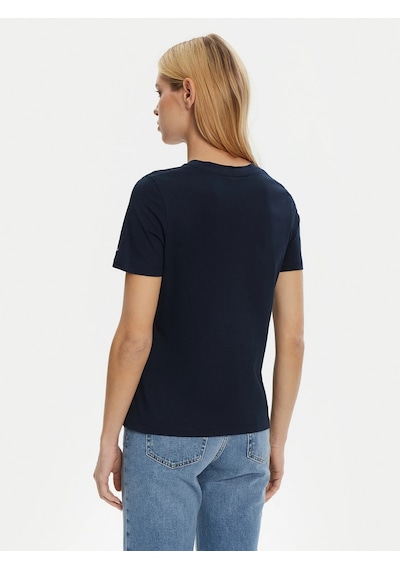 Tommy Hilfiger Tommy Hılfıger Kadın T-shırt Ww0ww45428-c1g Lacivert