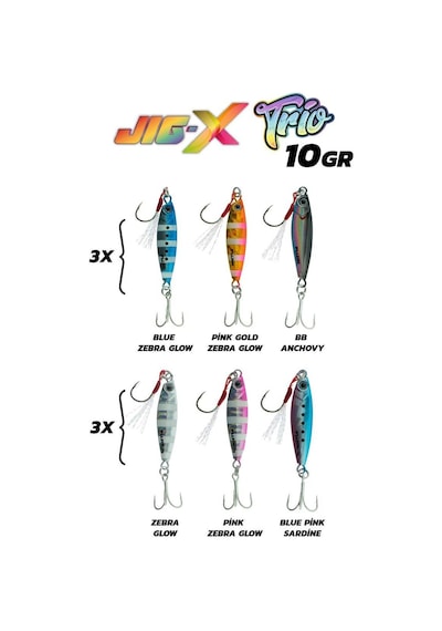 Fujin Jig-x Trio 3lü Micro Jig 10gr Tr2