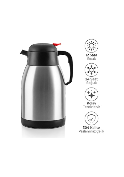 Penguen 2 Litre Çelik Termos Png-1200p, Penguen Çay Termosu Çok Renkli