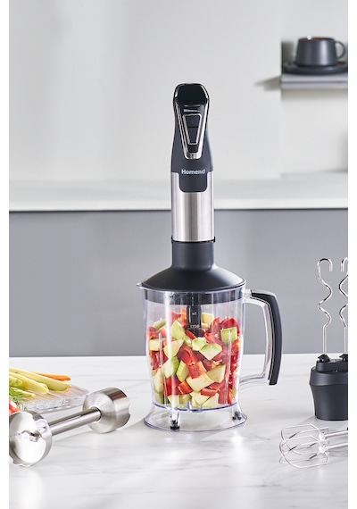 Homend Handmaid 1966h Inox Xlarge Hazneli, Çift Bıçaklı Blender Set