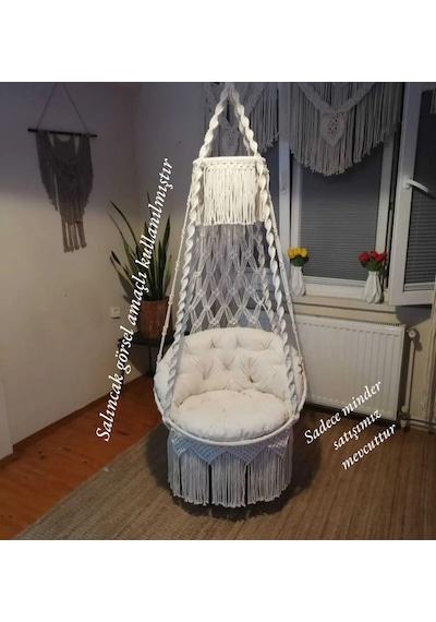 Elegant Concept Makrome Salıncak Minderi Ürün "salıncak Görsel Amaçlı Kullanılmaktadır" Krem Elegant Concept Makrome Salıncak Minderi Ürün "salıncak Görsel Amaçlı Kullanılmaktadır" Krem