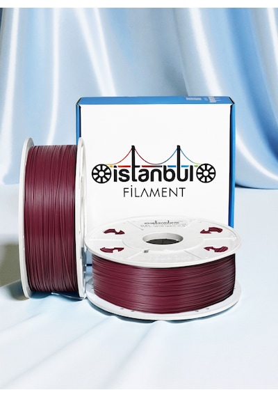 İstanbul Filament 3d Baskı Pla Filament Bordo 1 Kg Ø 1,75mm 0,05 Mm Bambu Lab Uyumlu 1.75mm