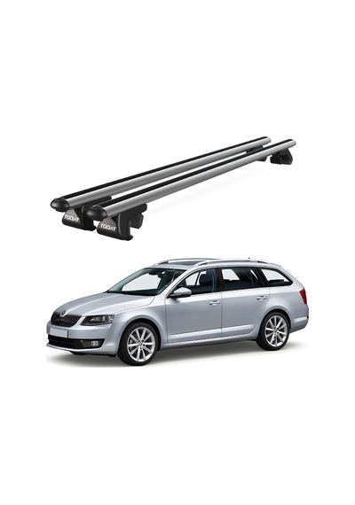 Venüs Skoda Octavia Wagon 2013 Ve Sonrası Uyumlu Gri Ara Atkı Port Bagaj Tavan Barı
