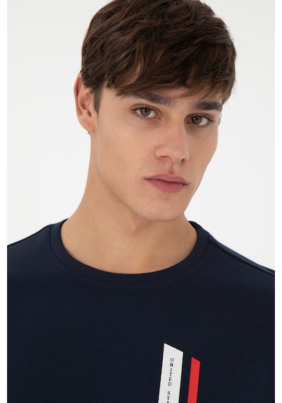 U.S. Polo Assn. Erkek Regular Fit Bisiklet Yaka Lacivert Sweatshirt 50293441-VR033