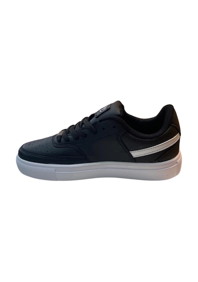 M.p. 232-1291 Zn Siyah-beyaz Cilt Sneaker Ayakkabı Siyah