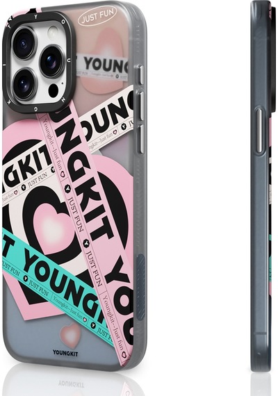 Apple Uyumlu iPhone 15 Pro Max Kılıf Magsafe Özellikli Airbagli Çift Katmanlı Youngkit Flipped Serisi Kapak Mavi Mavi