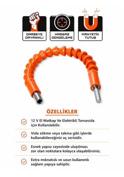 Real Özs Esnek Bits Uç - 30 Cm Matkap Ucu