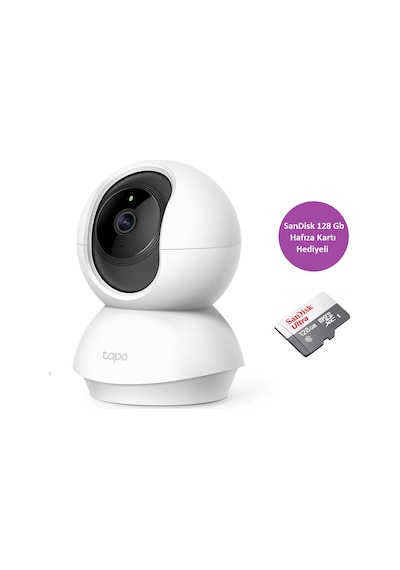 TP-Link Tapo C200 FHD 1080p Wi-Fi Kamera + Sandisk 128GB MicroSD