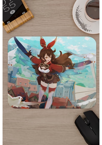 Amber Genshin Impact Anime Gacha V4 - 22x18 Gaming Mouse Pad Fare Altlığı