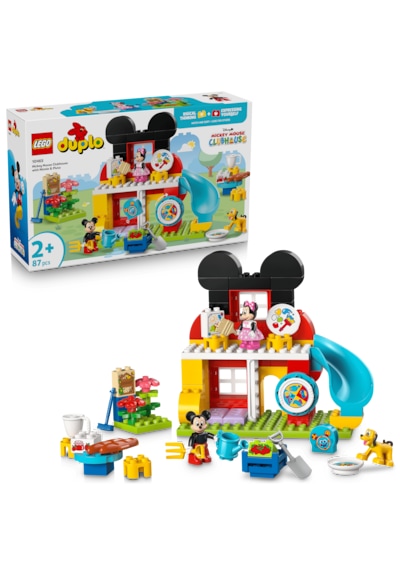 LEGO® DUPLO®│Disney Minnie ve Pluto ile Mickey’nin Kulüp Evi 10465 -2 Yaş ve Üzeri Çocuklar için Yaratıcı Oyuncak Yapım Seti (87P)