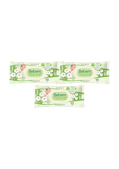 Bebem Natural Islak Mendili Narin Dokunuş/yenidoğan 90 Yaprak 3lü 3'lü Set