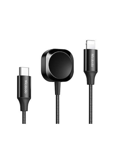Mcdodo CH-2980 15W 2in1 Apple  Watch Şarj TypeC Uyumlu iPhone 1.5mt-Siyah