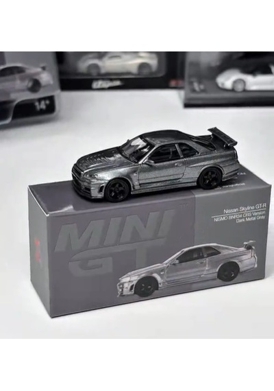 Mini Gt Nissan Skyling Gt-r Dark Metal Gray Nısmo Bnr34 Crs Version 1160 1/64